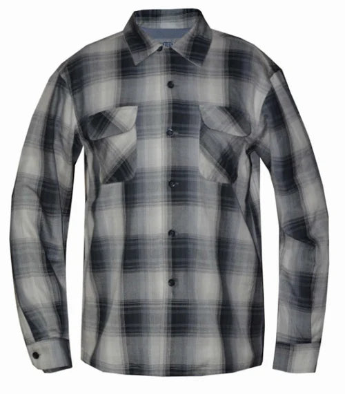 Shadow Men's Black & Grey Long Sleeve Flannel Shirt