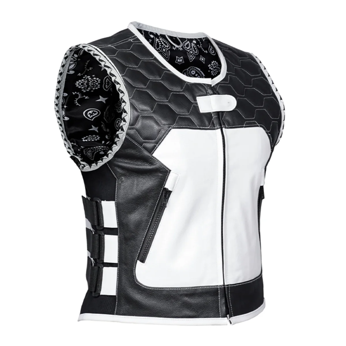 Shadow Pearl Women's Genuine Leather Motorcycle Vest