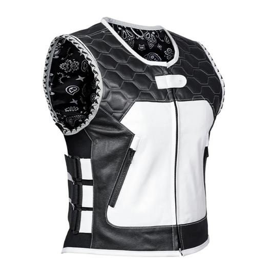 Shadow Pearl Women's Genuine Leather Motorcycle Vest