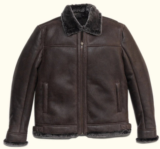 Men’s Merino Shearling Leather Jacket – Premium Turkish Jacket