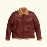 Shearling Genuine Leather Bomber Jacket