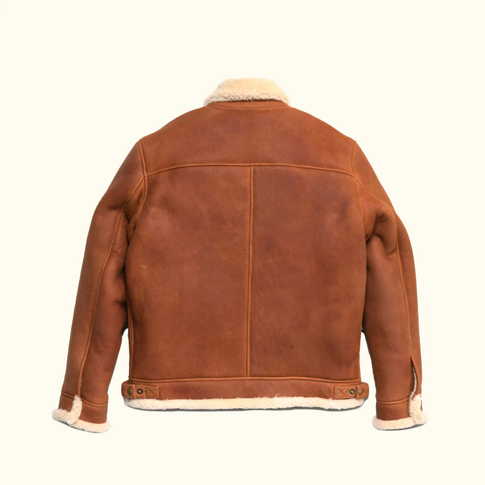 Shearling Leather Bomber Jacket – Men Fit