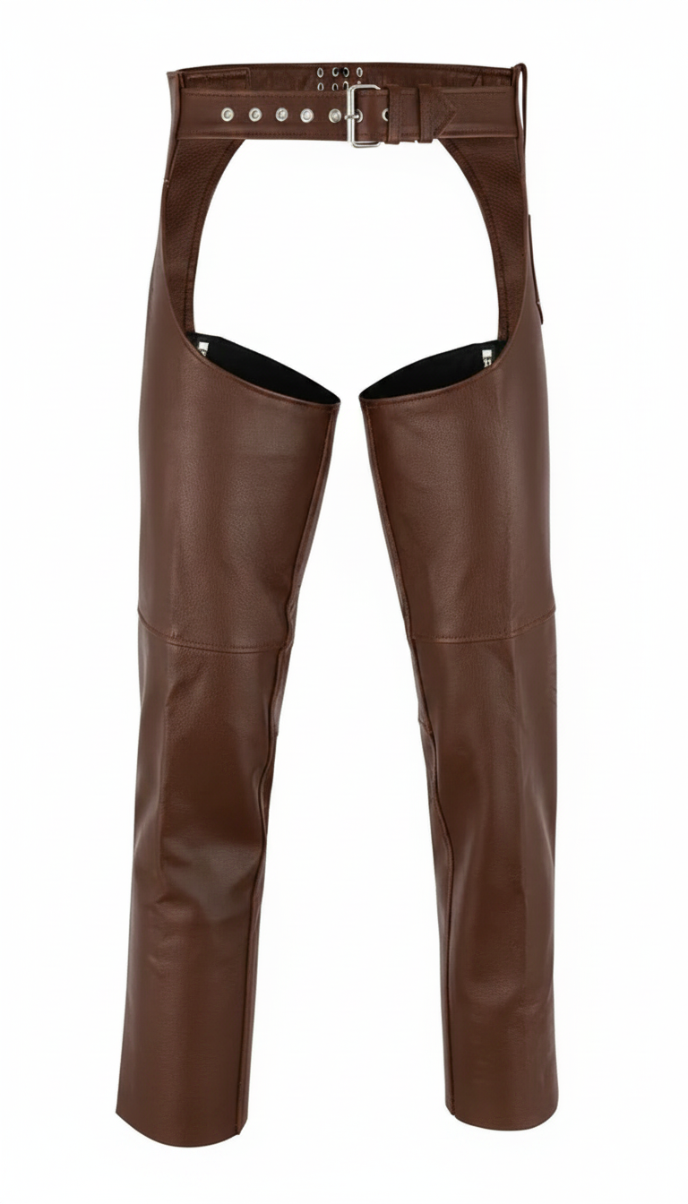 Silver Streak Unisex Genuine Leather Motorcycle Chaps