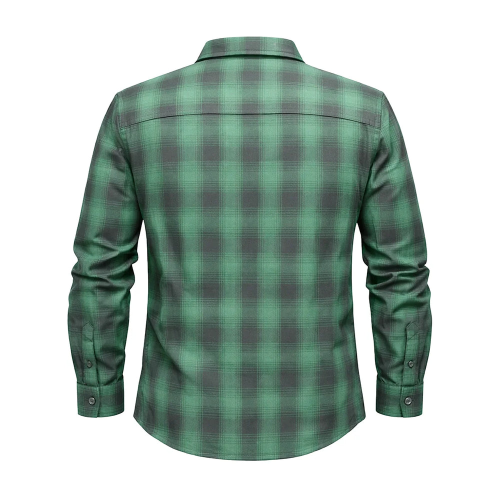 St. Paddy's Day Men's Green Long Sleeve Flannel Shirt