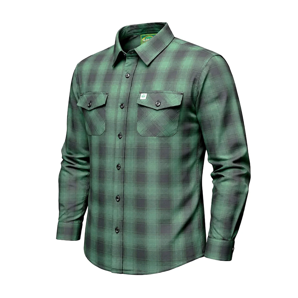 St. Paddy's Day Men's Green Long Sleeve Flannel Shirt