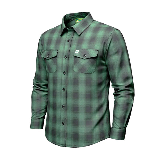St. Paddy's Day Men's Green Long Sleeve Flannel Shirt