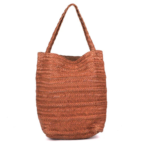 Studio Handmade Genuine Leather Tote Bag Brown