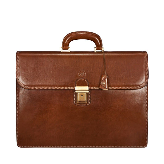 The Chamber Handmade Genuine Leather 17" Laptop Briefcase