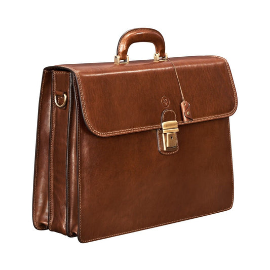 The Chamber Handmade Genuine Leather 17" Laptop Briefcase