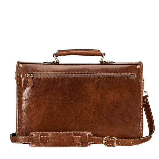 The Conqueror Handmade Men's Genuine Leather Satchel Briefcase
