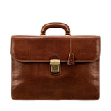 The Crown Handmade Classic Genuine Leather Briefcase for Men