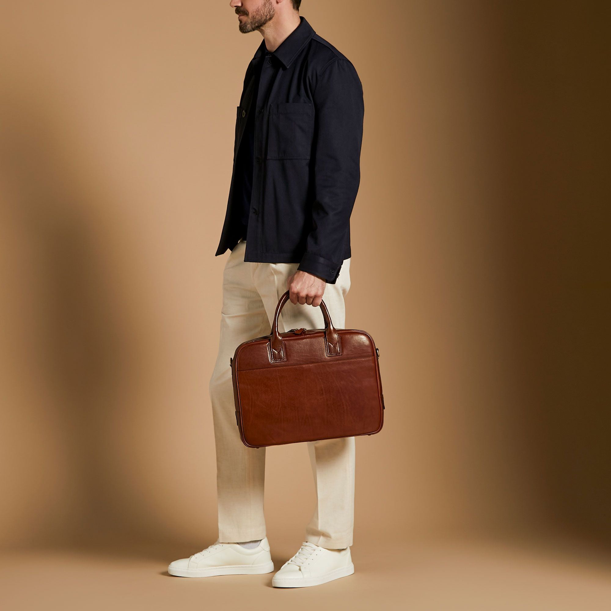 The Dynasty Handmade Classic Genuine Leather 16" Laptop Business Bag