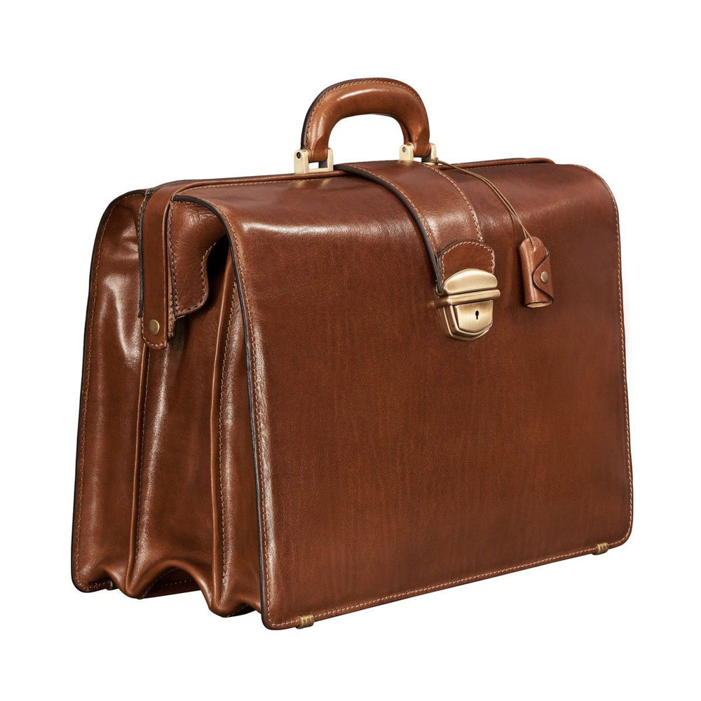 The Grand Dominion Handmade Large Genuine Leather Lawyer Briefcase