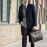 The Grand Dominion Handmade Large Genuine Leather Lawyer Briefcase
