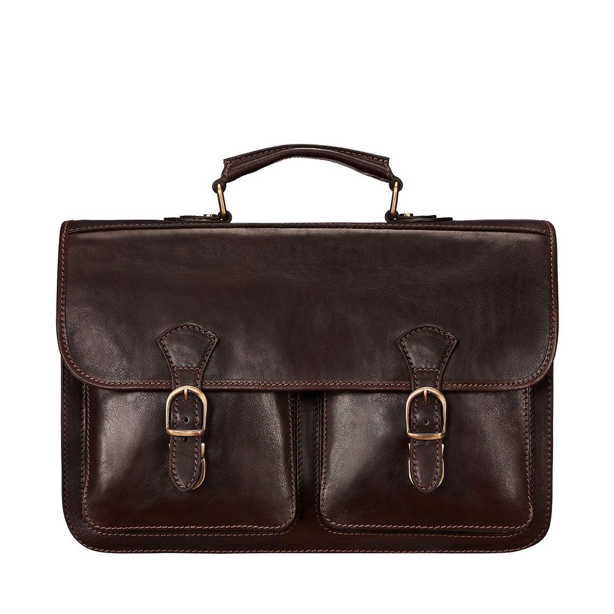 The Imperial Handmade Genuine Leather Laptop Satchel – Fits 16" MacBook Pro