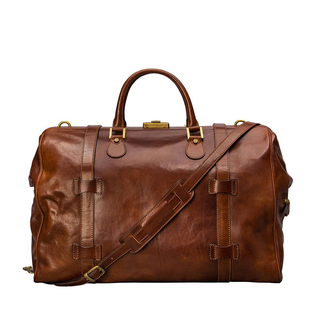 The Journey Handmade Large Genuine Leather Gladstone Bag
