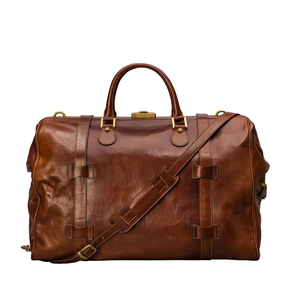The Journey Handmade Large Genuine Leather Gladstone Bag
