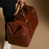 The Journey Handmade Large Genuine Leather Gladstone Bag