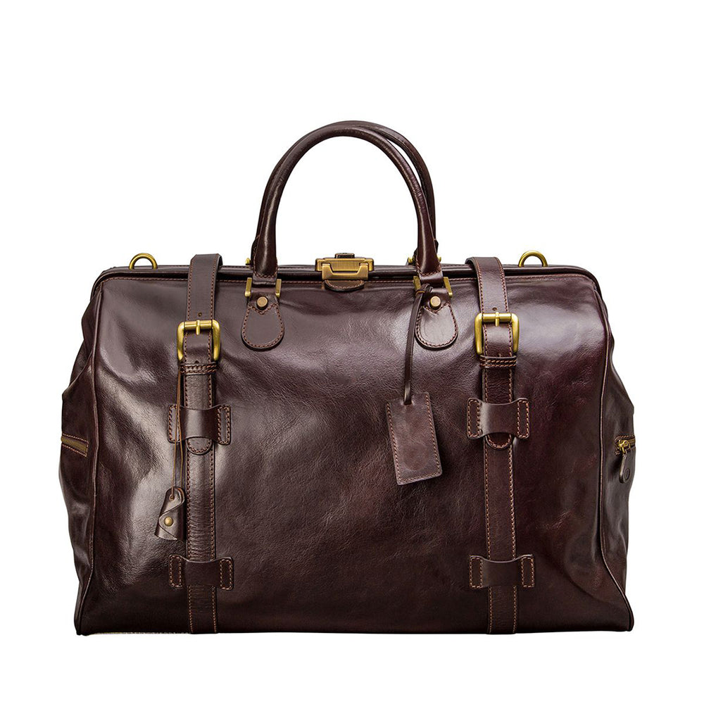 The Journey Handmade Large Genuine Leather Gladstone Bag