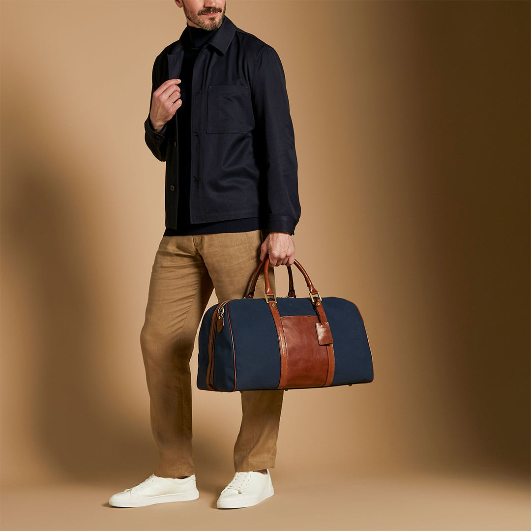 The Nomad Handmade Medium Canvas Travel Holdall Bag