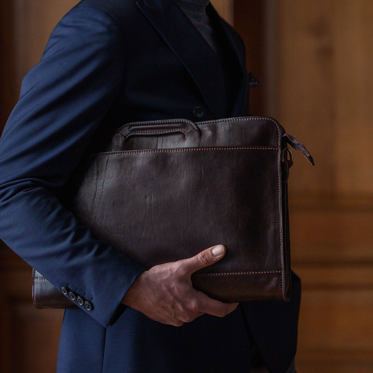 The Stronghold Handmade Genuine Leather Portfolio