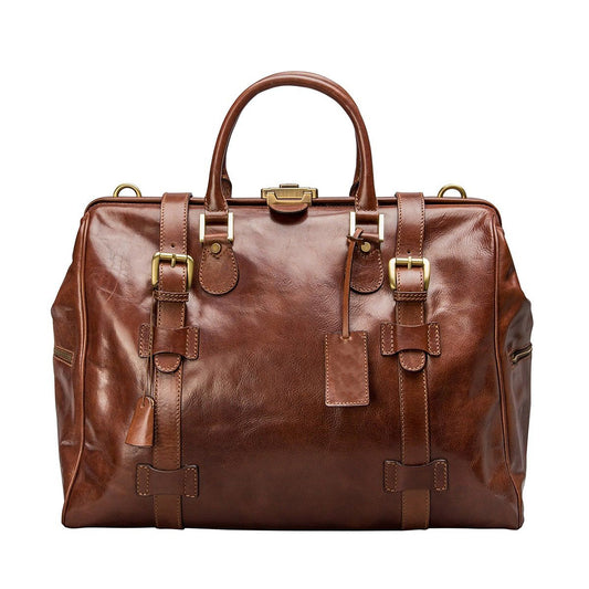 The Titan Handmade Genuine Leather Gladstone Bag