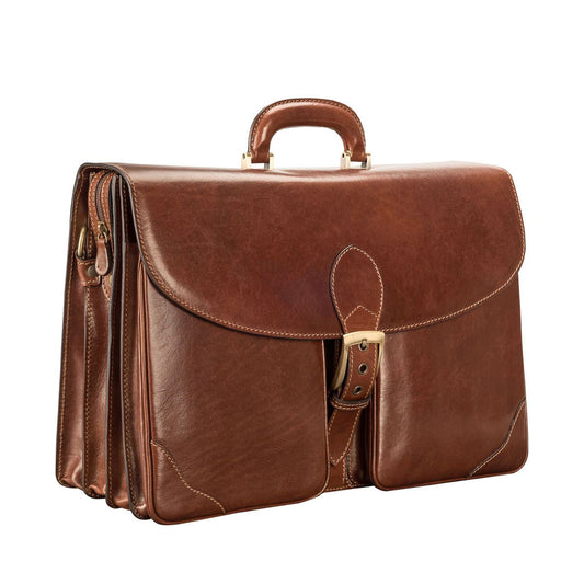 The Titan Handmade Large Men's Genuine Leather Briefcase