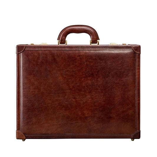 The Vault Handmade Slim Genuine Leather Attaché Case
