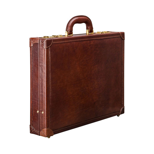 The Vault Handmade Slim Genuine Leather Attaché Case