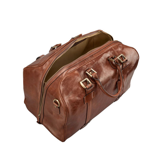 The Voyager Handmade Large Men's Genuine Leather Duffel Bag