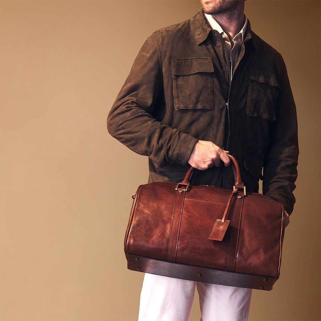 The Wanderer Handmade Small Genuine Leather Duffel Bag