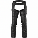 Unisex Genuine Leather Motorcycle Chaps