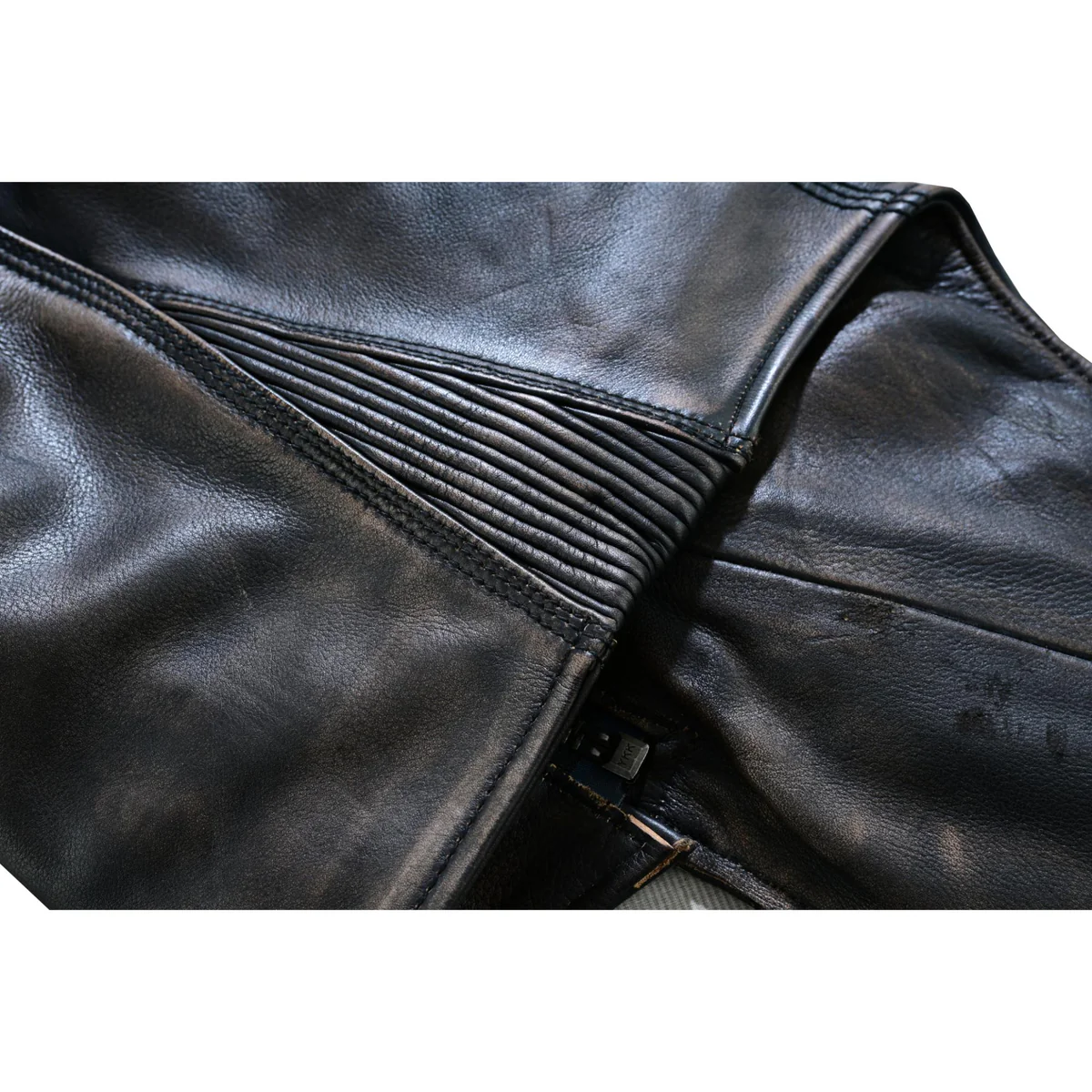 Unisex Genuine Leather Motorcycle Chaps