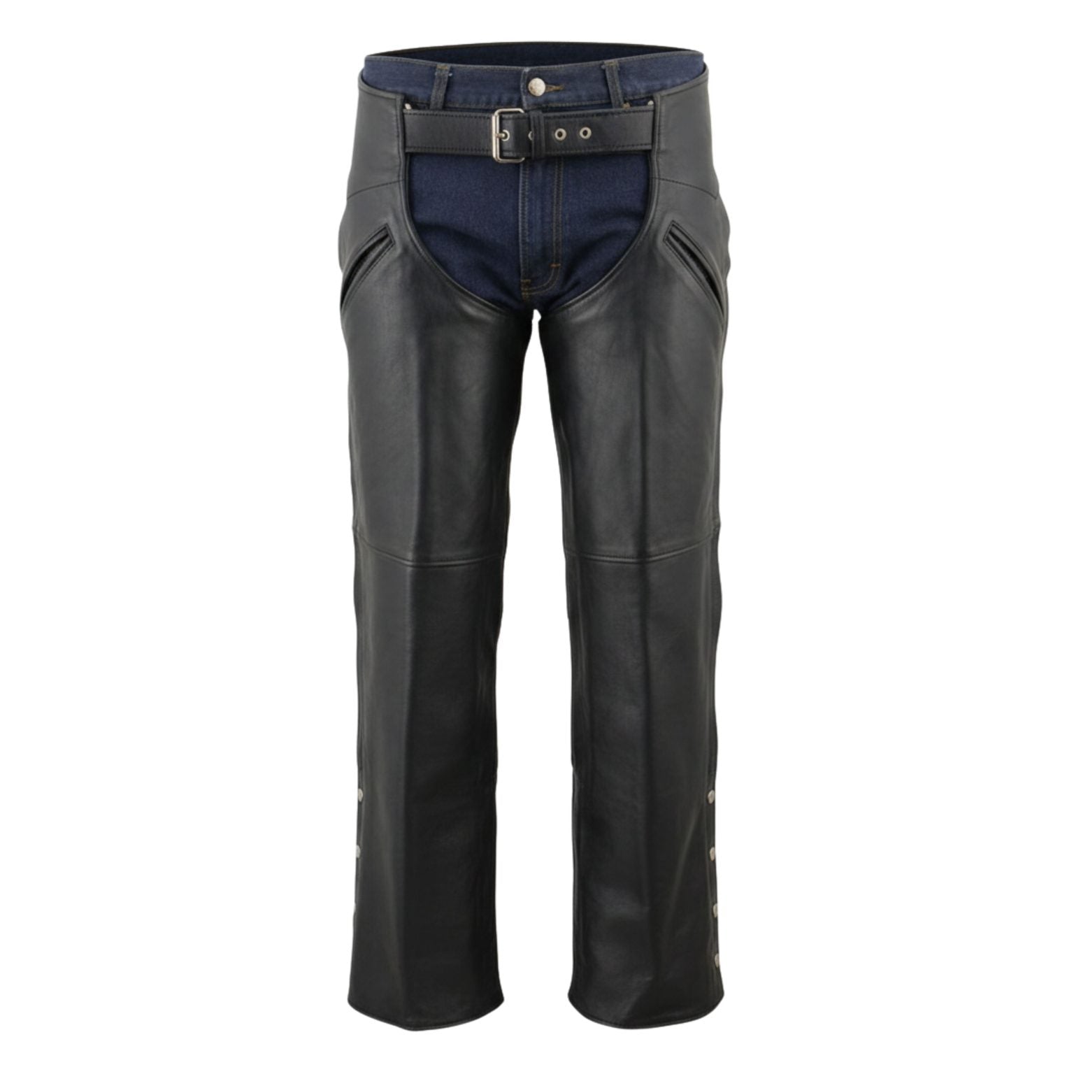Viper Venom Men's Genuine Leather Motorcycle Chaps
