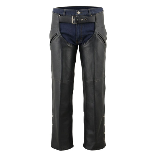 Viper Venom Men's Genuine Leather Motorcycle Chaps