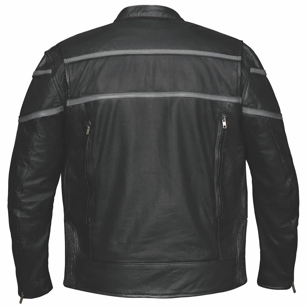 Viper Men's Premium Genuine Leather Biker Jacket