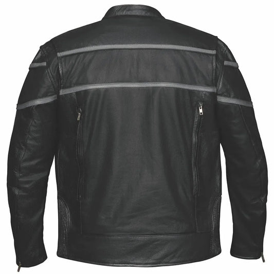 Viper Men's Premium Genuine Leather Biker Jacket