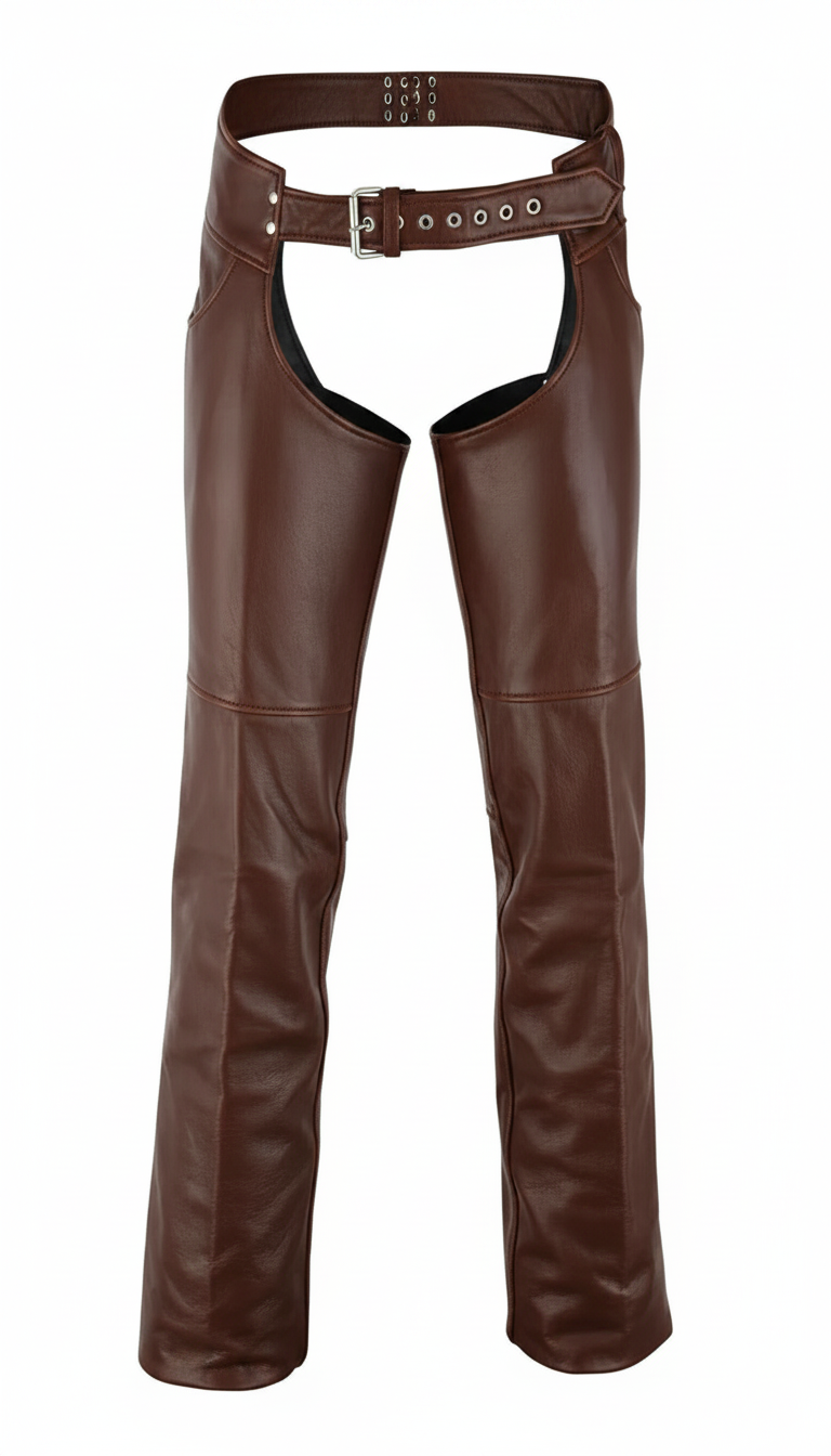 Wanderlust Rider Unisex Genuine Leather Motorcycle Chaps