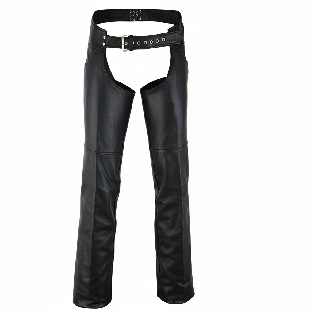 Wanderlust Rider Unisex Genuine Leather Motorcycle Chaps – V2