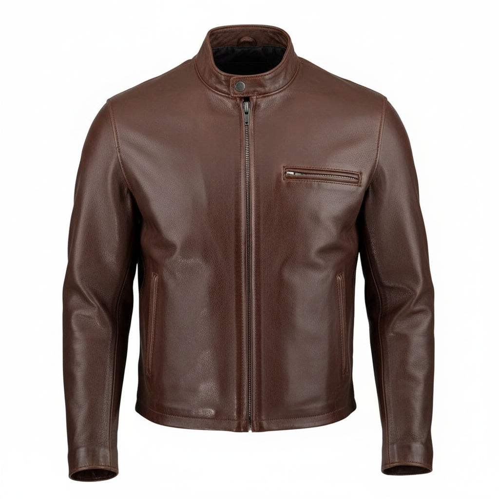 Black Men's Leather Royal jacket