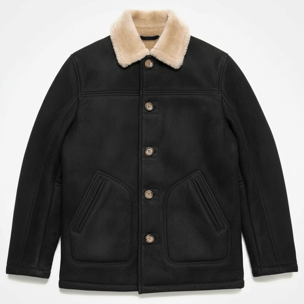 Shearling Barn Coat – Premium Turkish Wool Leather Coat