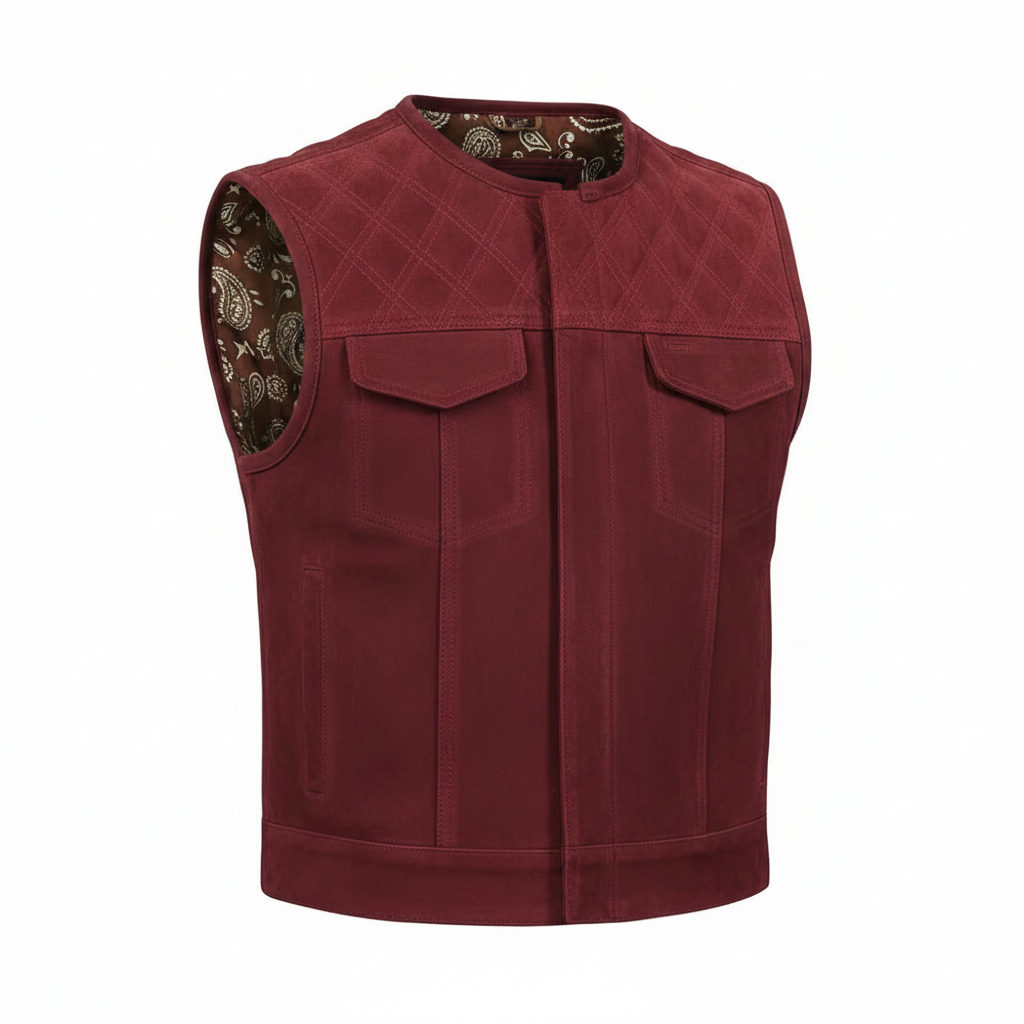 Timberline Lowcut Men's Genuine Leather Motorcycle Vest