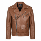 Men's Black Genuine Leather Motorcycle Jacket