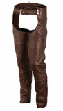 Rebel Streak Unisex Genuine Leather Motorcycle Chaps