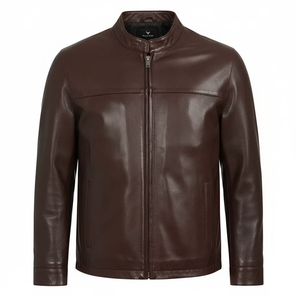 Men's Classic Black Genuine Leather Jacket
