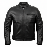 Men’s Black Full Grain Leather Motorcycle Jacket