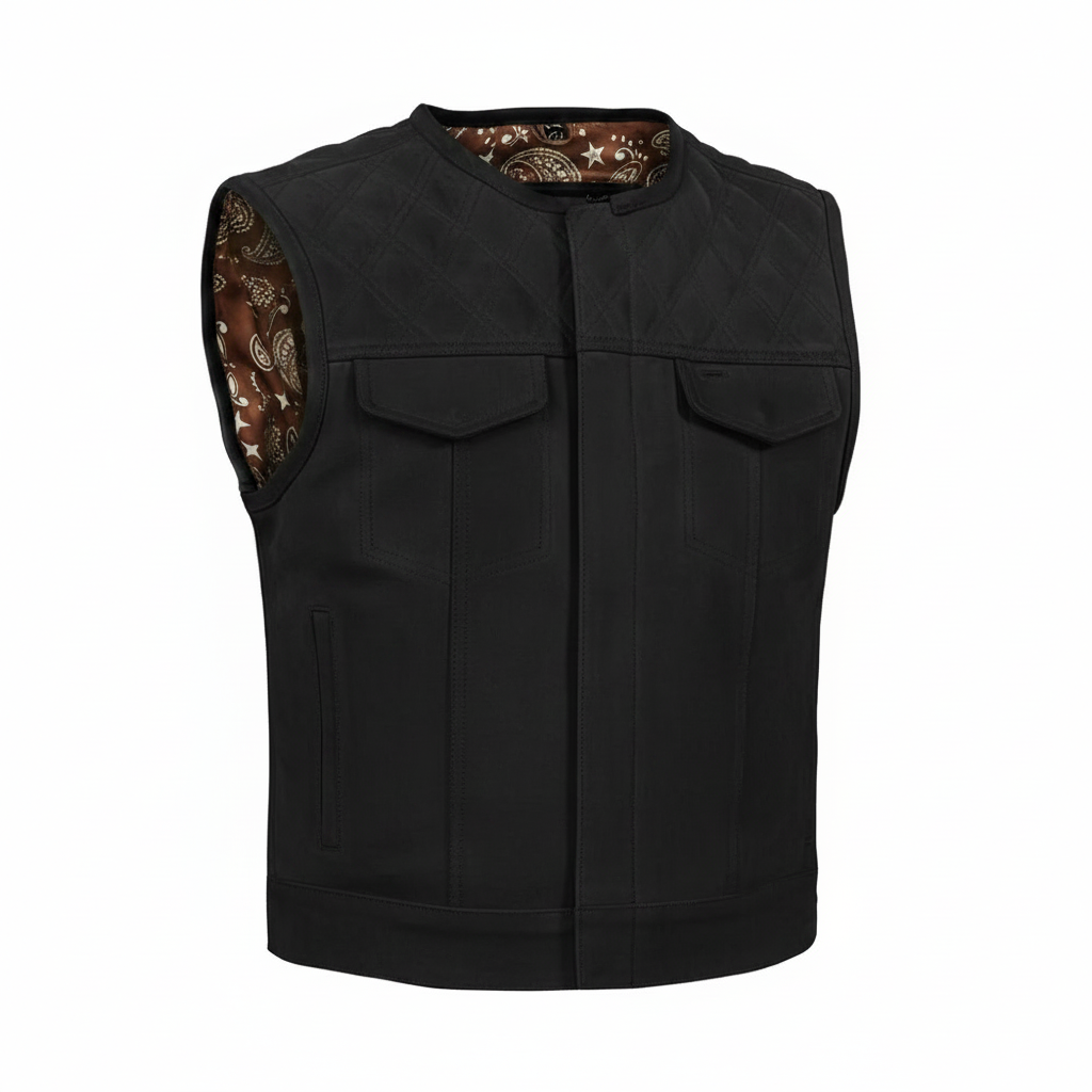 Timberline Lowcut Men's Genuine Leather Motorcycle Vest