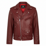 Men's Black Genuine Leather Biker Jacket – Premium Quality