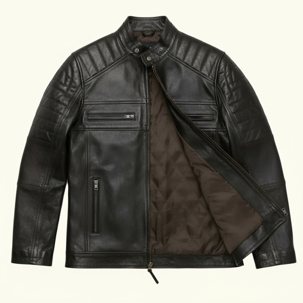 Leather Jacket – Brown Motorcycle Jacket