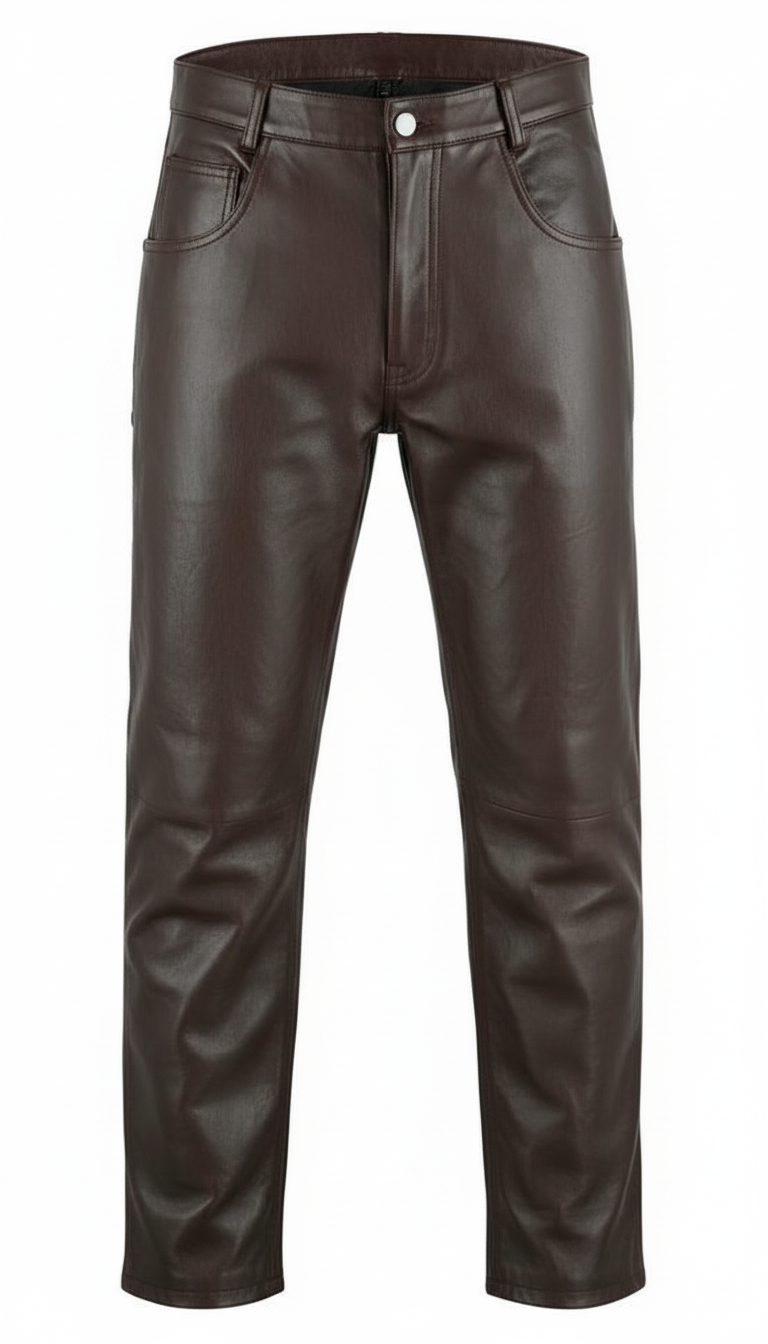 Twin Thunder Men's Genuine Leather Motorcycle Pants